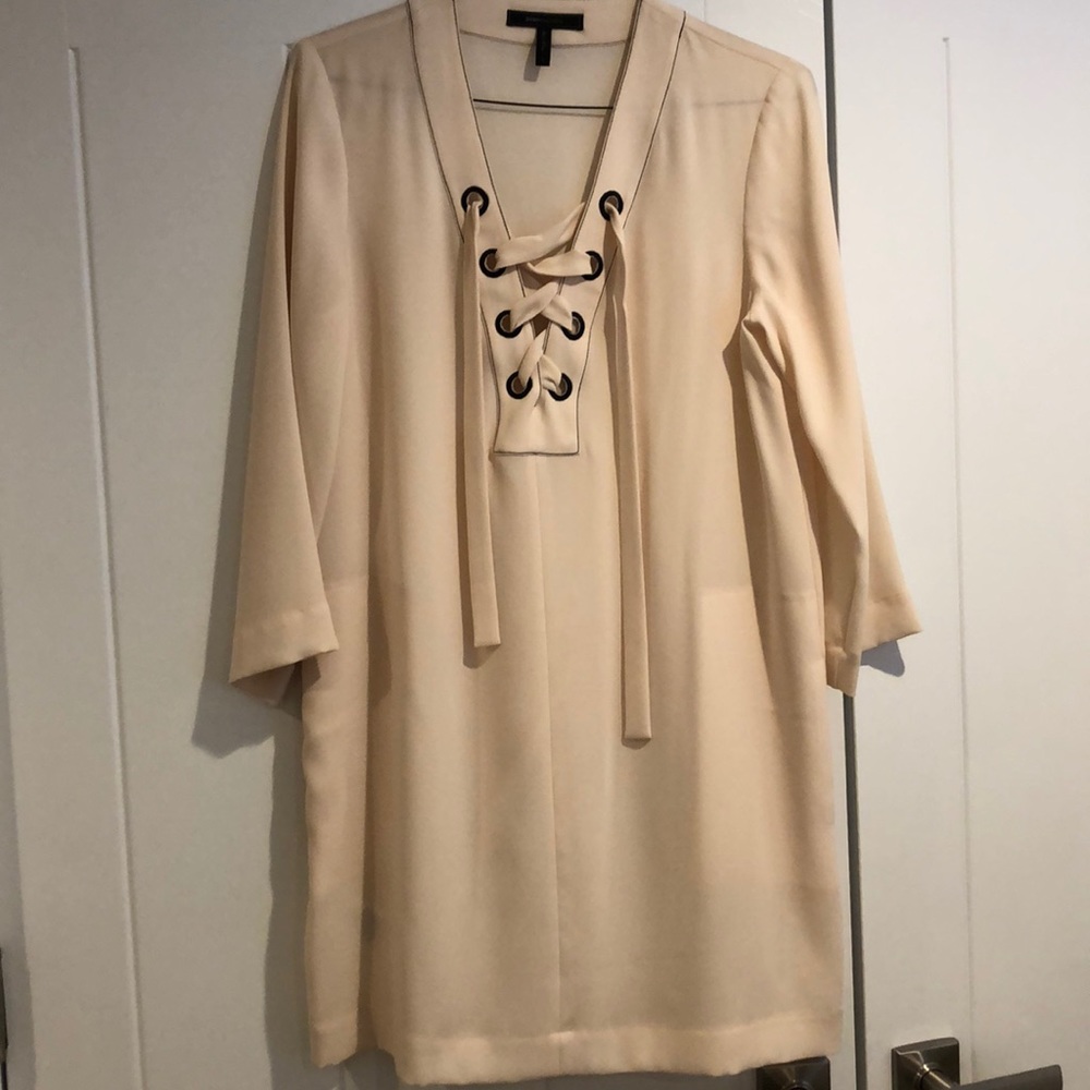 BCBG cream shift dress